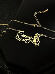 1pc Customized Stainless Steel Necklace With Personalized Name Tag/Pendant, Unique Gifts For Teenagers, Children, Friends, Couples, Anniversary, Mother's Day, Birthday, Graduation, Wedding, Party