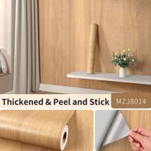 1 Roll Modern Imitation Wood Grain Self-Adhesive Wallpaper, Removable And Reusable, Easy Installation, Heat Resistant, Waterproof And Moisture-Proof PET Material Wallpaper For Home Decor, Sizes 40/60/80*300/500/1000cm, Suitable For Living Room, Dining Room, Bedroom, Kitchen, Office Walls, As Well As Desks, Cabinets, Wardrobe, Countertop Furniture Renewal - Multicolor - View 15