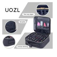 UOZL 42 Bottles Large Capacity Nail Polish Storage Box - PU Leather Portable Makeup Bag Holds 42 Bottles (0.51 Fl Oz/15ml) Of Nail Polish With Removable Dividers - Available In Multiple Colors, Travel Essential School Supplies Travel Essentials Make Up Bag Holiday Essentials Cosmetic Bag Makeup Bags Makeup Pouch Makeup Organizer Holiday Winter Women Gifts For Women Make Up Organizer Makeup Storage - Multicolor - View 4