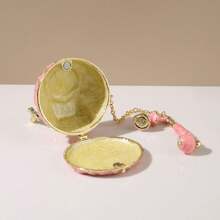 SIQIZHOU 1 hộp đựng trang sức kiểu điện thoại tráng men kim loại, đồ trang trí nhà cửa bằng men thủ công, đồ trang trí đám cưới, hộp đựng vòng cổ/nhẫn, phụ kiện để bàn sang trọng, quà tặng tuyệt vời - hộp điện thoại - Xem 3