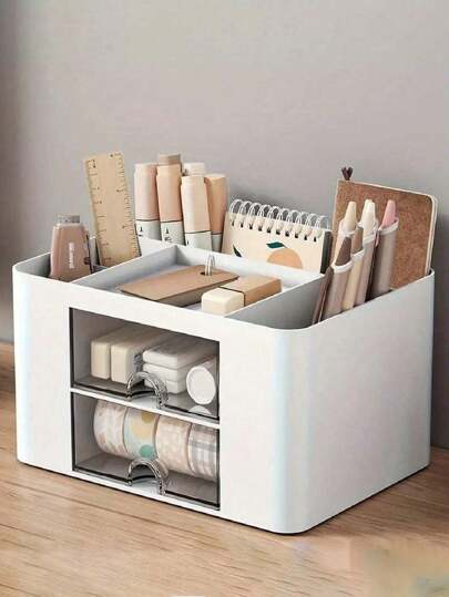 1 个抽屉式化妆品收纳盒，大容量收纳盒，适用于卧室、客厅、浴室和书桌 - 轻松整理和存放您的化妆品和化妆品