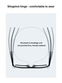 男女通用复古双光老花镜，视野清晰，运动风格 TR90 柔性镜框，金属铰链 - 白色 - 查看 9