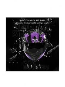 Casco de Motocicleta de Protección Integral: Cara Completa para Seguridad y Comodidad en Tu Jornada.UNIWINI - Morado - Ver 4