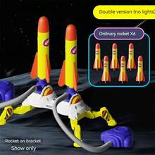 New Design Foot Operated Mini Rocket Launcher Toy, Glowing Flying Cannon Decompression Outdoor Stomp Rocket Launcher, Birthday/Christmas Gift, Perfect Present - Multicolor - View 13