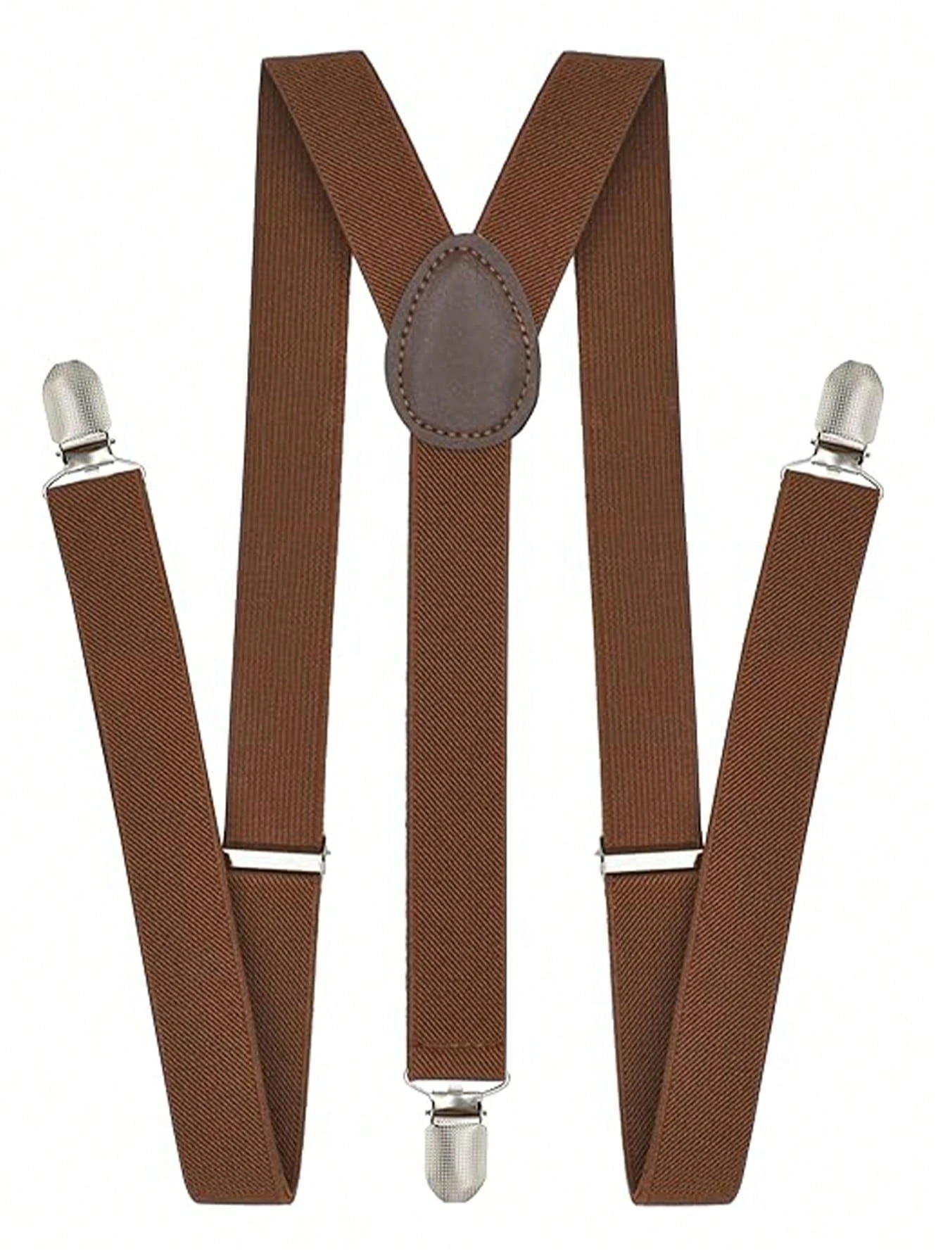 Bretelles élastiques Pour Homme - Réglables 2.5 Cm, 3 Clips Métalliques, Noir - Taille Unique Homme/femme