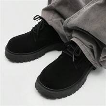 2025 New Autumn/Winter Low-Top Boots For Men, Retro Work Shoes, Thick Sole, Versatile Leather Shoes