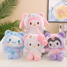 Sanrio 1pc 25cm Sanrio Kuromi Plush Dolls Toys Cute Stuffed Cinnamoroll Hello Kitty Plush Toy Teenagers Birthday Toys Gifts,Plushie Toy,Sanrio Toy,Hello Kitty Things