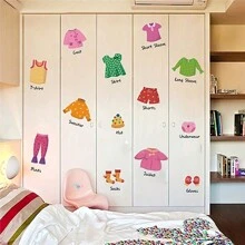 20 张/套服装标签贴纸适用于儿童卧室衣柜装饰，自粘背景纸，适用于儿童房衣柜装饰婴儿洗澡家庭装饰礼物