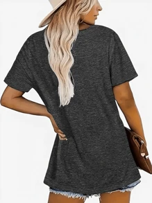 Women Love Printed Casual T-Shirts - Short Sleeves, Tight Collar, Spring/Summer - Light, Breathable, A Stylish Wardrobe Essential