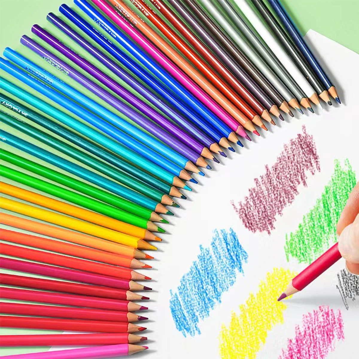 36 Colors Colored Pencils Set For Adult Coloring Books, Soft Core Color ...