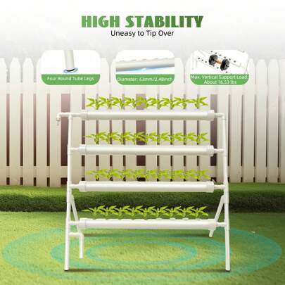 SanBouSi NUOVO sistema idroponico da giardino con kit di coltivazione idroponica a 36 fori con pompa dell'acqua