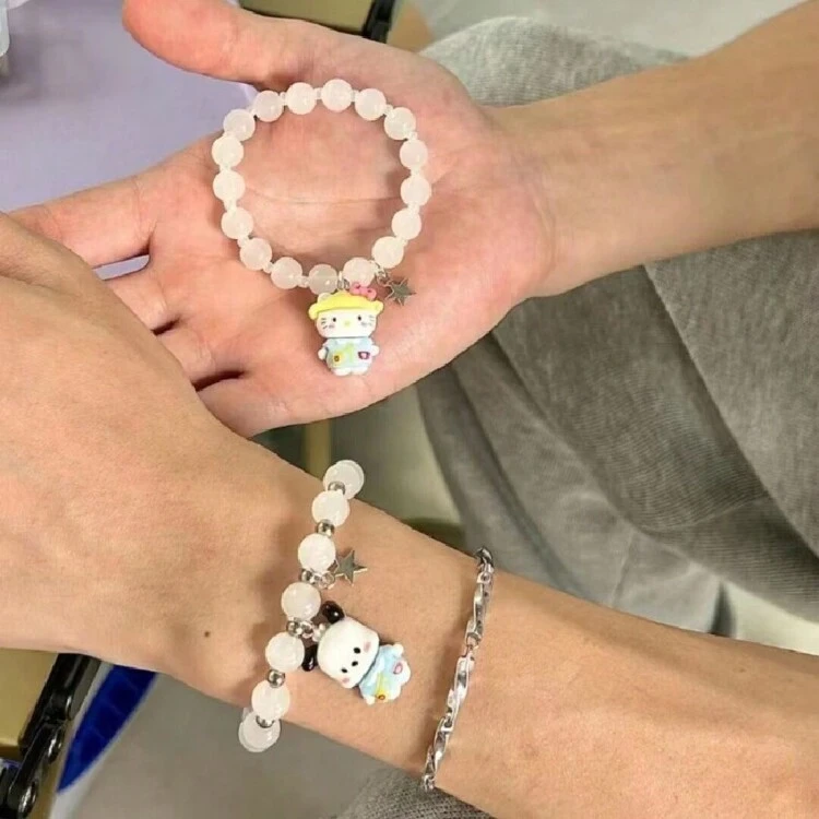 1pc & Cha Cha Dog Beaded Bracelet, High-Quality Stylish Gift For Couple, Friend - Multicolor - View 4