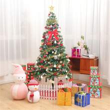 5ft Artificial Christmas Tree With LED Energy-Saving Lights, Including 109 Pendant Tree Skirts And Guardrails - màu xanh lá - Xem 3