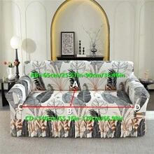 1 件弹力灰色和白色荷叶边沙发套，防尘沙发套，适合 1/2/3/4 座，柔软面料，适合客厅、卧室、书房 - 秋天-裙邊款 - 查看 13