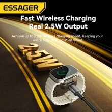 ESSAGER Apple I Watch Magnetic Wireless Charger For Series2-9 SE 1-2 Ultra 1-2 Suitable For Office, Dorm, And Home