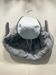 Berretto da sci da uomo con paraorecchie antivento, cappello bomber, caldo e invernale con fodera in cotone, adatto per ciclismo, guida di veicoli elettrici, cappello con isolamento spesso - Grigio - Visualizzare 5