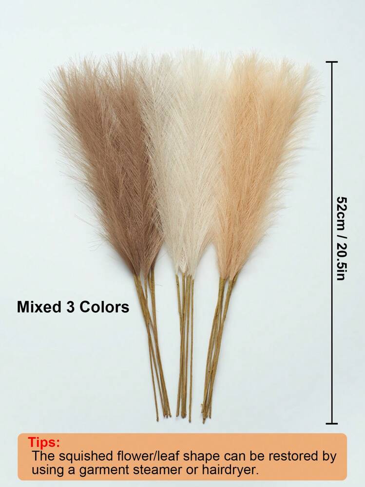 12/ 24 قطعة من نوع عشب البامباس المزيف الاصطناعي، سنابل طويلة فارهة، زهور زخرفية اصطناعية لتزيين المنزل والحفلات والزفاف وترتيب المزهريات وأكسسوارات للتصوير ، أعياد الميلاد وحفلات التخرج، ديكور الخريف - متعدد الألوان - مشاهدة 2