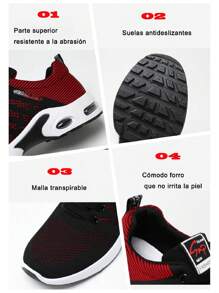 Sports Shoes, Mesh Sports Shoes, Breathable Sports Shoes, Casual Sports Shoes, Lightweight Sports Shoes, Non-Slip Tennis Shoes, Simple Multifunctional Sports Shoes - 紅色 - 查看 6