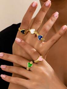 1pc 18K Gold Plated Copper Faux Watch Model Ring, High Quality Elegant Niche Fashion Design Enamel Coated Ring, Time Stopped At 13:14, Mother's Day Gift (Hands Do Not Move)