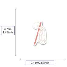 100 stuks schattig patroon waterdichte PVC-stickers voor menselijke vormen, herhaalbaar, geschikt voor doe-het-zelf decoratie op notebooks, waterflessen, skateboards, koelkasten, enz. - A3-2732