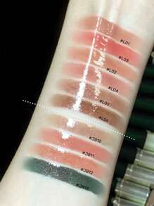 GIRLCULT Unreal Lip Gloss J813 Mandrake, Lipstick, Diamond Shiny Glitter Lip Gloss Green Color, Cosplay, Plumping, Lasting, High Shine Moisturizing, Sparkly Metallic Color Intense Shimmery Finish, Long Wears,GIFT - J813 Nhân sâm - Xem 7