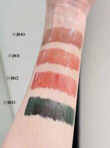 GIRLCULT Unreal Lip Gloss J813 Mandrake, Lipstick, Diamond Shiny Glitter Lip Gloss Green Color, Cosplay, Plumping, Lasting, High Shine Moisturizing, Sparkly Metallic Color Intense Shimmery Finish, Long Wears,GIFT - J813 Nhân sâm - Xem 5