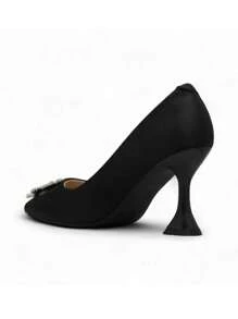 Giày cao gót thời trang mũi nhọn đính đá Rhinestone cho nữ dùng cho tiệc tùng và các dịp đặc biệt Giày cao gót thời trang - màu đen - Xem 3