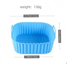 厨房 空气炸锅内胆 空气炸锅硅胶烤盘 烤箱可重复使用披萨炸鸡篮 硅胶模具 烘焙工具 厨房配件 厨房小工具 - 彩色 - 查看 2