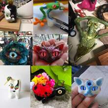 20 chiếc mắt búp bê bằng thủy tinh, mắt an toàn cho búp bê, mắt búp bê tự làm, phụ kiện búp bê tự làm - Nhiều màu - Xem 4