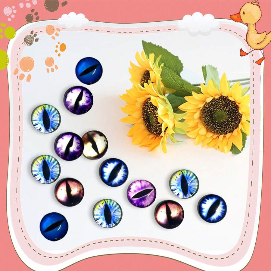 20 chiếc mắt búp bê bằng thủy tinh, mắt an toàn cho búp bê, mắt búp bê tự làm, phụ kiện búp bê tự làm - Nhiều màu - Xem 1