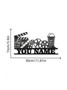 1 Custom Movie Night Metal Wall Art Logo Personalized Vintage Movie Iron Decoration Custom Home Theater Metal Signage The Perfect Gift For Movie Lovers Vintage Movie Popcorn Design Wall Hanging The Perfect Home Improvement Housewarming Gift For Movie Actors, Valentine's Day, Valentine's Day Decor Gifts Birthday Graduation