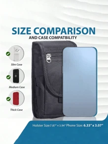 [Popular Choice] Men's Large Capacity Men's Wallet With Phone Pouch, Multi-Compartment Card Holder, Belt Loop Pouch, Flip Phone Bag With Pen Insertion Pocket(Zipper Random) - Multicolor - View 7