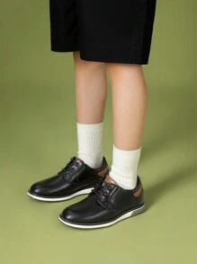 Boy's Casual Oxford Dress Shoes  Comfortable Formal Sneakers For Stylish Uniform Wear