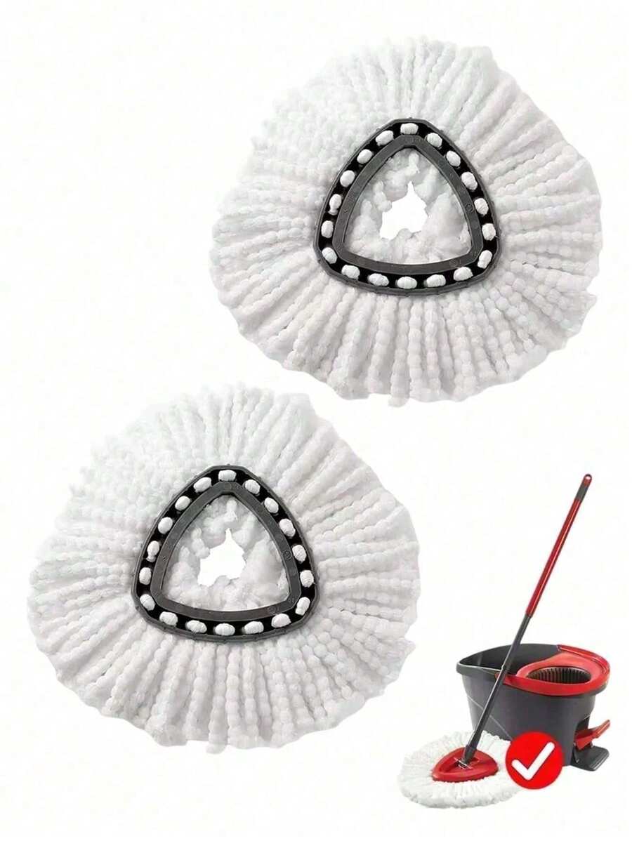 1/2pcs Replacement Mop Heads, Compatible With O-Cedar/ Easywring Spin Mops, 2pcs Super Microfiber Mop Refill