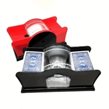 手动扑克洗牌机 - 手持式，耐用的 ABS 材料，适用于德州扑克和棋盘游戏，非常适合扑克之夜和节日聚会 - 彩色 - 查看 4