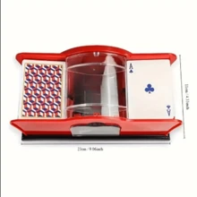 手动扑克洗牌机 - 手持式，耐用的 ABS 材料，适用于德州扑克和棋盘游戏，非常适合扑克之夜和节日聚会 - 彩色 - 查看 5