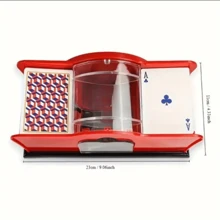 手动扑克洗牌机 - 手持式，耐用的 ABS 材料，适用于德州扑克和棋盘游戏，非常适合扑克之夜和节日聚会 - 彩色 - 查看 8
