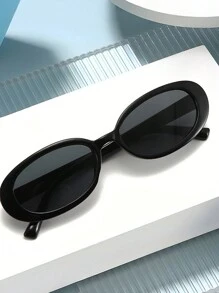 1pc European And American Style Black Frame Cow Print Fashion Glasses - Multicolor - View 3