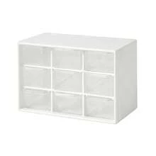 1 pièce Organisateur de bureau en plastique avec 9/6 mini tiroirs, boîte à outils pour enseignants, boîte de rangement pour fournitures de bureau, bac de finition pour petits articles et sundries, rangement pour épingles à cheveux/autocollants/accessoires faits main, boîtes de rangement et organisateurs