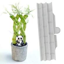 1 pieza Molde de silicona con diseño lindo de panda y bambú, herramienta para decorar pasteles de fondant, molde de silicona, molde para dulces, magdalenas, chocolates, accesorios de cocina, herramienta de hornear - Gris Claro - Ver 8