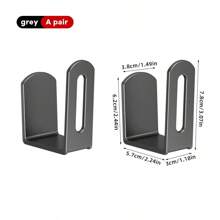 2 pièces Support de couvercle de pot en plastique, support mural pour couvercle de pot sans perçage requis, idéal pour ranger les couvercles de casserole, les planches à découper, les poêles, les fournitures de rangement de cuisine