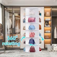 6/7-Tier Rotating Shoe Rack Tower, 360° Spinning Shoe Organizer Carousel, Vertical Shoe Display For Closet Storage, Holds 24/28+ Pairs (White) - trắng - Xem 6
