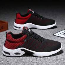 Sports Shoes, Mesh Sports Shoes, Breathable Sports Shoes, Casual Sports Shoes, Lightweight Sports Shoes, Non-Slip Tennis Shoes, Simple Multifunctional Sports Shoes - 紅色 - 查看 1