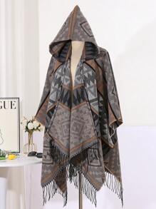 1pc Diamond Grid Geometric Pattern Plaid Casual Street-Style Retro Design - Multicolor - View 6