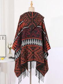 1pc Diamond Grid Geometric Pattern Plaid Casual Street-Style Retro Design - Multicolor - View 4