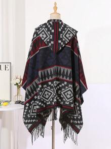 1pc Diamond Grid Geometric Pattern Plaid Casual Street-Style Retro Design - Multicolor - View 2