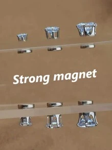 Sparkling Crystal Stud Earrings With Magnetic Closure - Hypoallergenic And Easy To Wear - 4/5/6/7/8 Mm Size, Unisex - Stylish Fake Gauges Jewelry For Daily Charm, Holiday Gift, Valentine's Day Gift,Mom,Mother,Mother's Day,Gift - Round - View 2