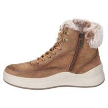 Refresh Keilknöchelstiefel für Frauen - kamelbraune Knöchelstiefel mit Schafsfell - Schnürstiefeletten mit Reißverschluss - Lässig-Stil - mittlerer und komfortabler Keilabsatz - vielseitig - Modell 172120 - Braun - Übersicht 5