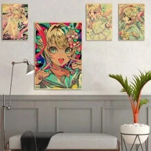 1pc/3PCS Áp phích nghệ thuật treo tường Khung tùy chọn Anime Poor Girl Trò chơi quá mức Áp phích Nghệ thuật vải Canvas cổ điển Trang trí nhà Nhãn dán tường Áp phích phòng khách Không khung - Nhiều màu - Xem 7