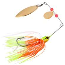 HENGJIA Bearded 鱼饵 16 克旋转诱饵 Buzzbait 渔具 3D 眼橡胶铅头钩带亮片适用于梭子鱼鲈鱼铅头钩 - 彩色 - 查看 6